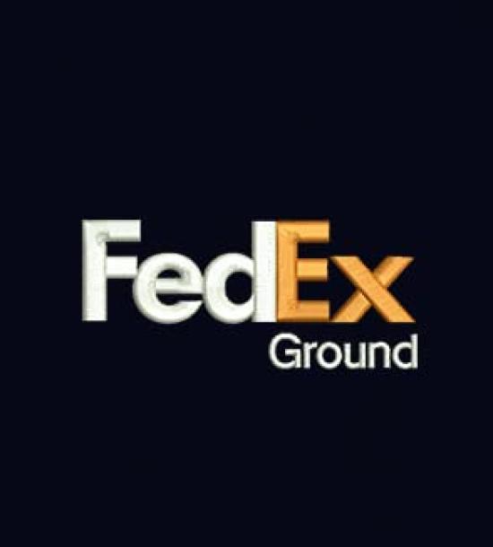 FedEx Grand Hat Embroidered Cotton Cap Classic Adjustable Baseball Cap, White Orange Print, One Size