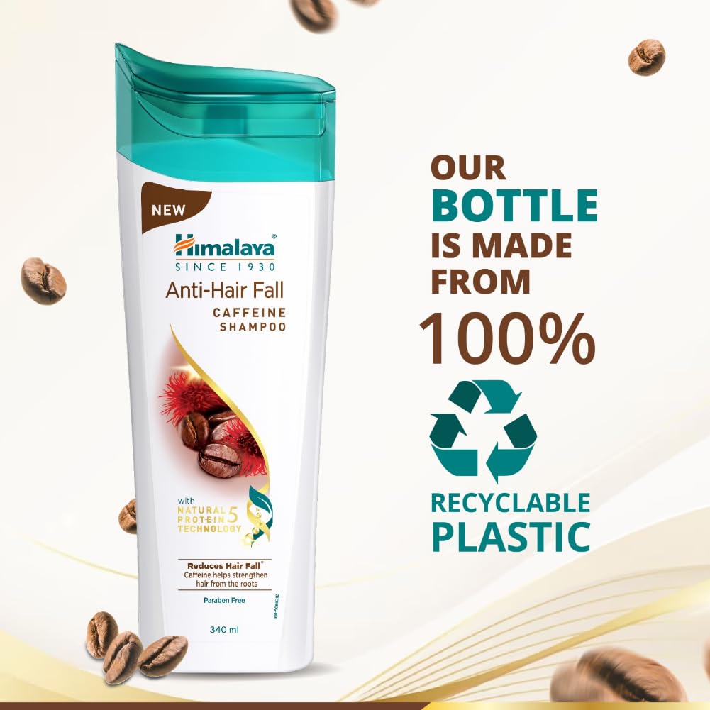 Himalaya Anti Hair Fall Caffeine Shampoo For Stronger Nourished Hair 340ml Reduces Breakage Smoothens Strands Strengthens Roots Gentle Daily Cleanse