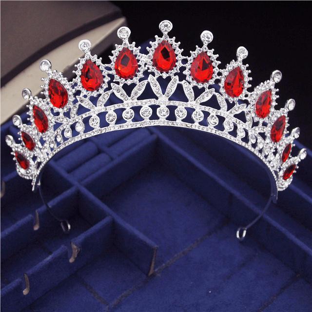 Gorgeous Pink Crystal Headbands Queen Tiaras And Crowns Bridal Hairband Girls Prom Party Wedding Hair Jewelry Accessories