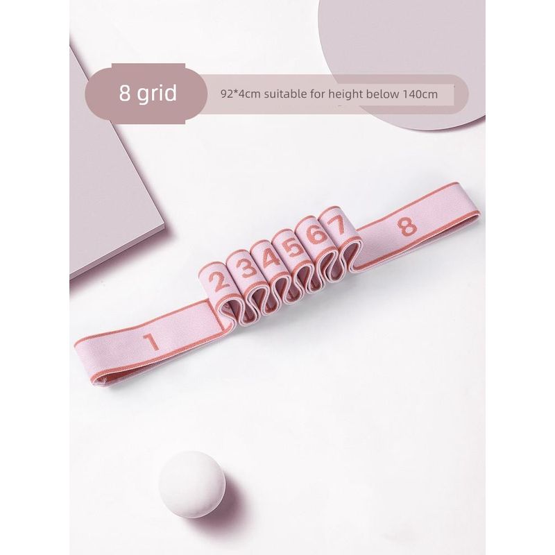 

Yoga Fitness Adult Tension Band Digital Stretch Belt Children Dance Special Training Resistance Band Open Shoulder Stretch Belt Pale pink -1 pack [8th gear]]