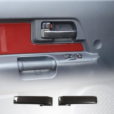 ABS Carbon Fiber Interior Door Handle Cover Trim For Toyota FJ Cruiser 2007-