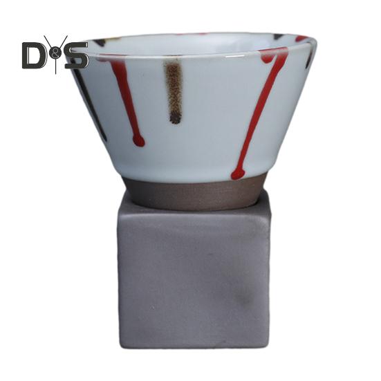 Tazza da caffè a imbuto in ceramica grezza da 200 ml con base Resistente al calore fatta a mano in stile giapponese Latte Cappuccino Tè Espresso Tazza affusolata Regalo di compleanno