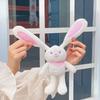 Cute Pull Ear Rabbit Plush Soft Stuffed Bunny Doll Bag Pendant Stress Relief Creative Gift for Kids 20cm
