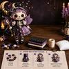 Step-by-step Sewing Tutorial Skeleton Witch Patchwork Kit, Gothic Girl Doll DIY Stuffing Cotton Included Kit Halloween for Adults Teens Handmade Gift
