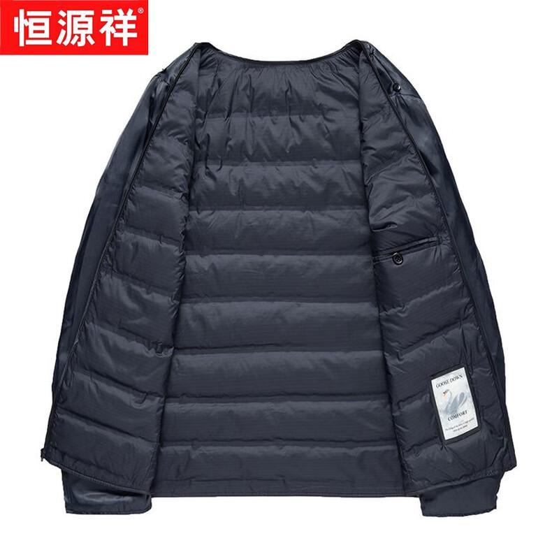 Hengyuanxiang Men's Winter Wool Jacket with Goose Down Lining