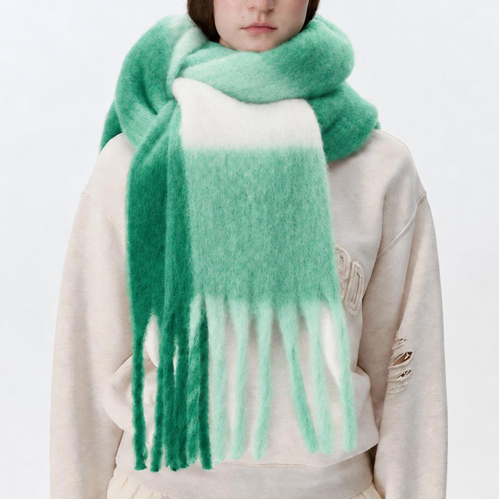New large plaid scarf women's autumn and winter Korean version warm atmosphere thickened scarf scarf scarf