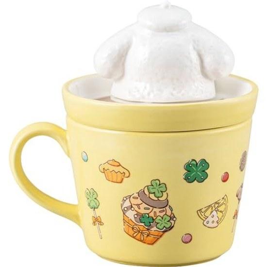 Sun Art Sanrio Pom Purin Mug Lid Insulated Approximately 1213cm 230mL Latte Goods Miscellaneous Birthday Present Yellow SAN4551-5