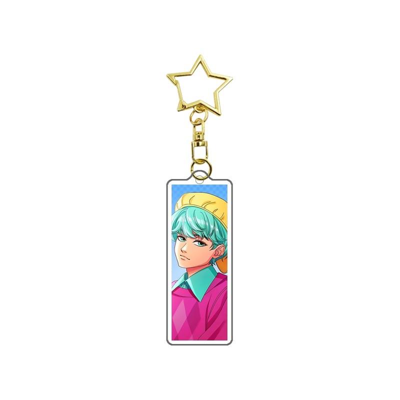 Demon Hunters Huntrix Kpop Saja Boys Acrylic Keychains Jewelry Rumi Zoey Jinu Mira Acrylic Pendant Keyring Decoration Fans Gifts