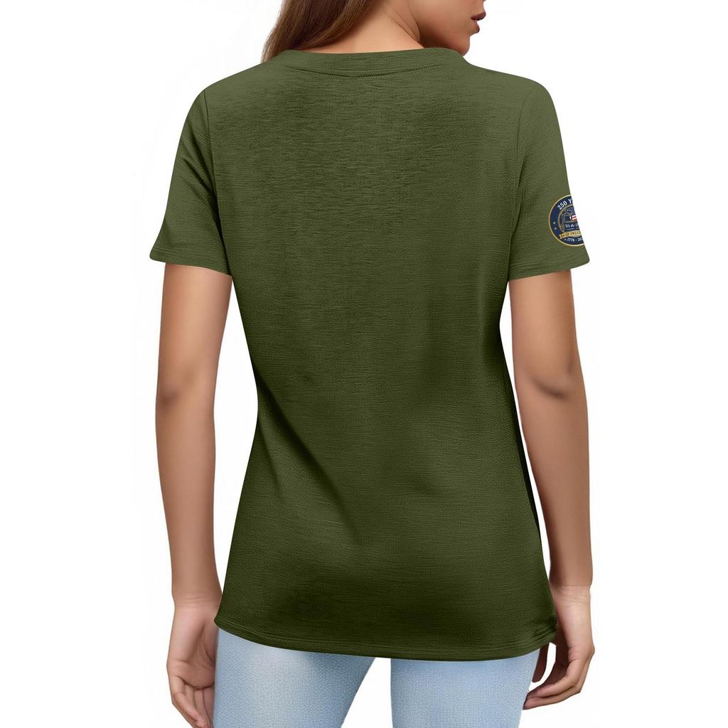 Moda feminina casual estampado manga curta gola redonda pulôver tops