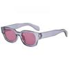 Unisex Fashion Trendy Retro Vintage Sunglasses Small Frame Oval Narrow Sunglasses for Street Photography UV Protection