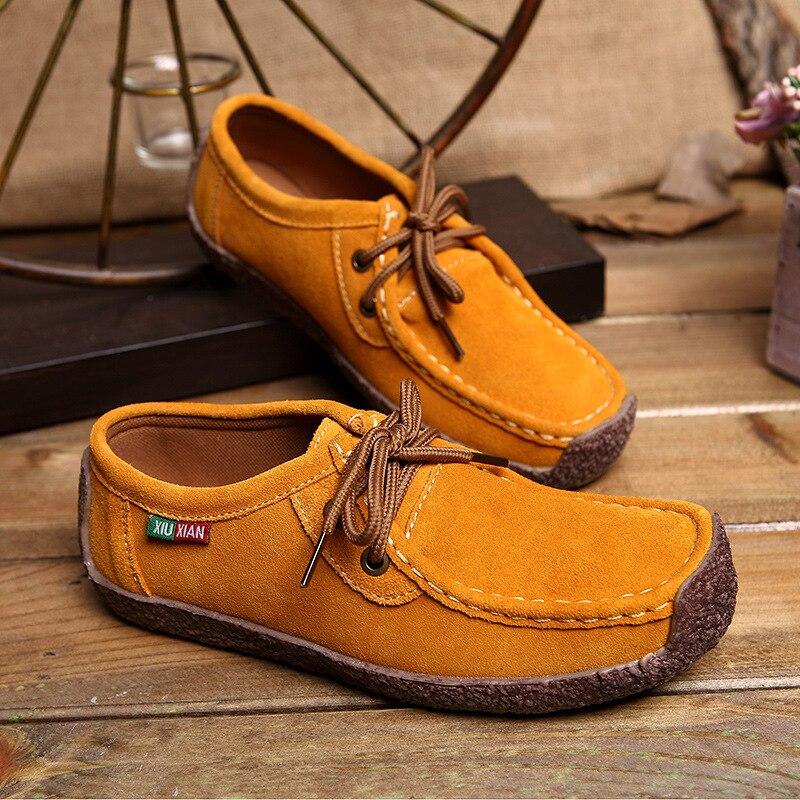 Wiosenne Damskie Modne Sznurowane Buty Płaskie Casual