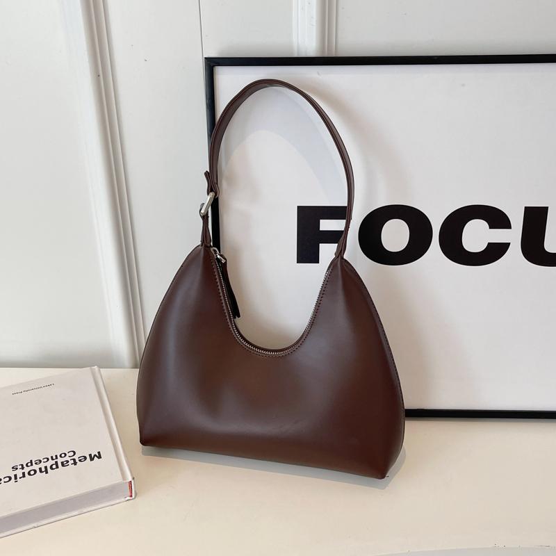 Fashion Underarm Shoulder Bags for Women PU Leather Pure Color Armpit Hobo Bag New Luxury Designer Purses and Handbag