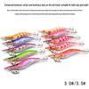 Fishing Lure Set: Luminous Squid Hooks & Wooden Shrimp Bait (3.0#-3.5#)
