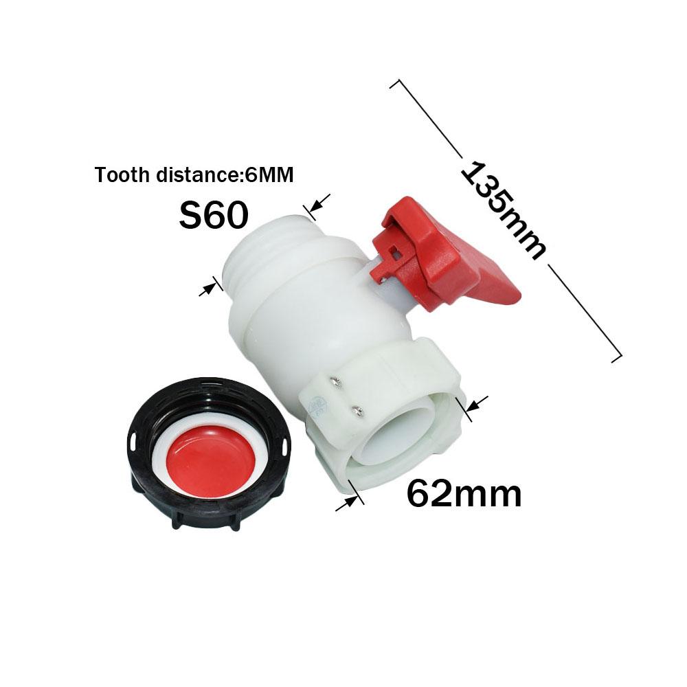 

62mm 75mm 80mm x 58mm G2 S60 IBC Tank Adapter Tap Coupling For Farm Greenhouse Garden 1000L Ton Barrel Valve Fitting