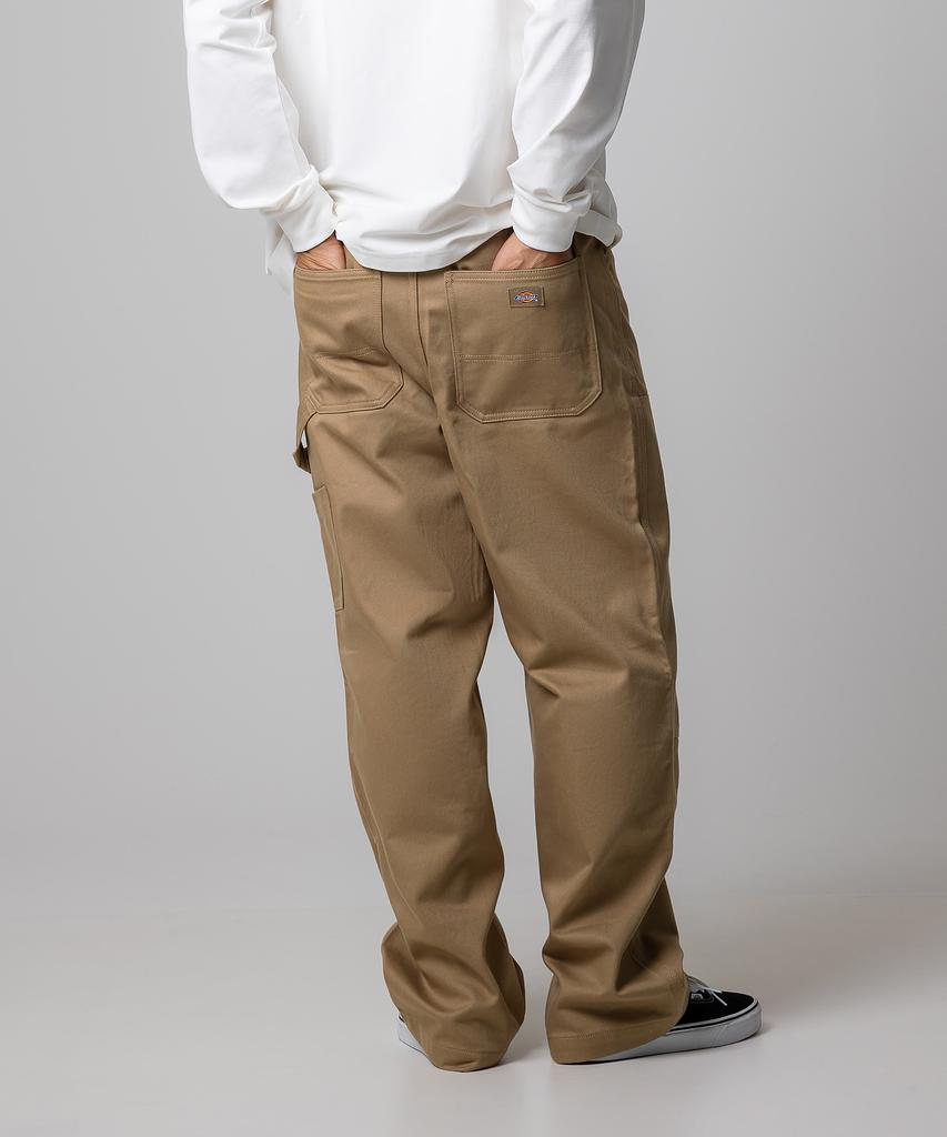 DICKIES Double Knee Carpenter Twill Work Pants Khaki