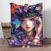 Kunst Cartoon Mädchen Decke Kinder Warm Weich Decke für Sofa Büro Picknick Bettbezug Decke Geeignet für Geburtstag Souvenir Geschenk