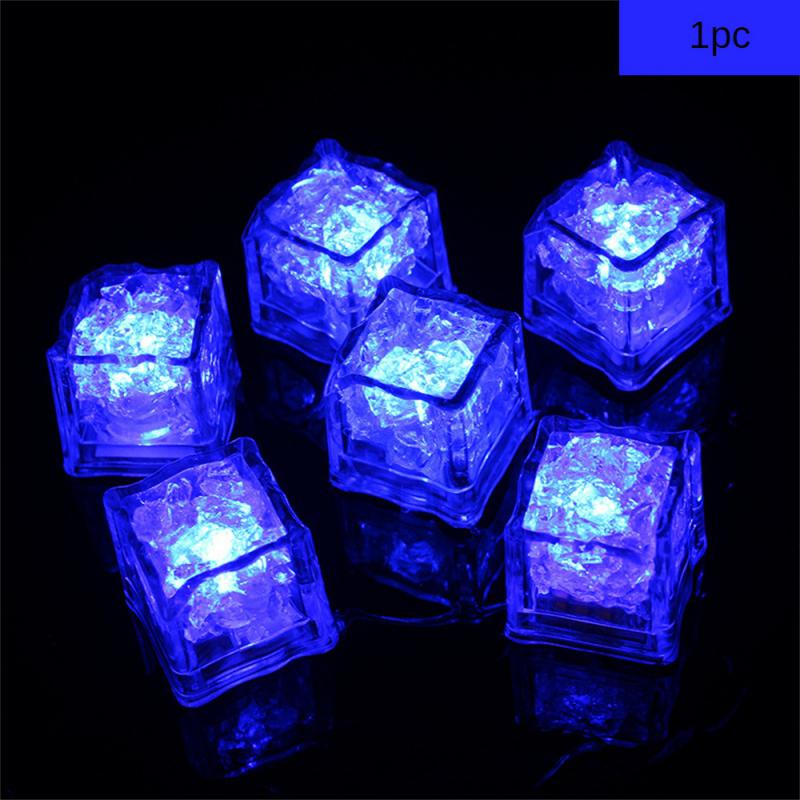 1PC Luminous LED Ice Cubes Kids Fun Water Toy Glowing Party Festival Bar Wine Glass Decoration Supplies Children's Bath TOYS