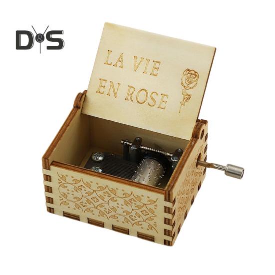 

Деревянная музыкальная шкатулка, коллекционная музыкальная шкатулка с ручным заводом, в стиле ретро, музыкальная шкатулка для подарка на день рождения, день святого валентина, рождество 3