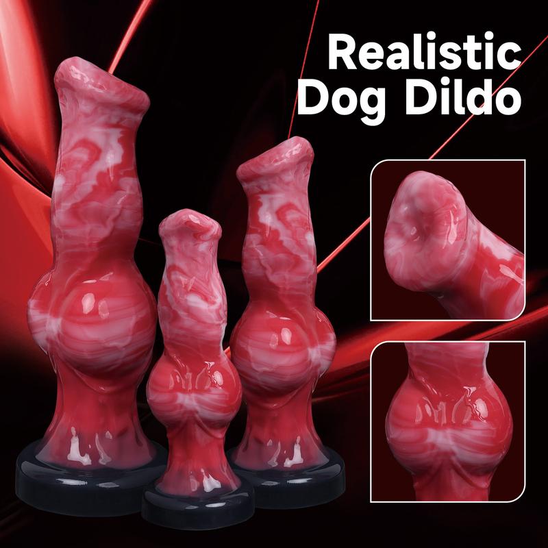 3 Size Dg Knot Dildos for Masturbating Vagina Massage Anal Plug Animal Penis Prostate Clit G-Spot Stimulation Sex Toys for Adult