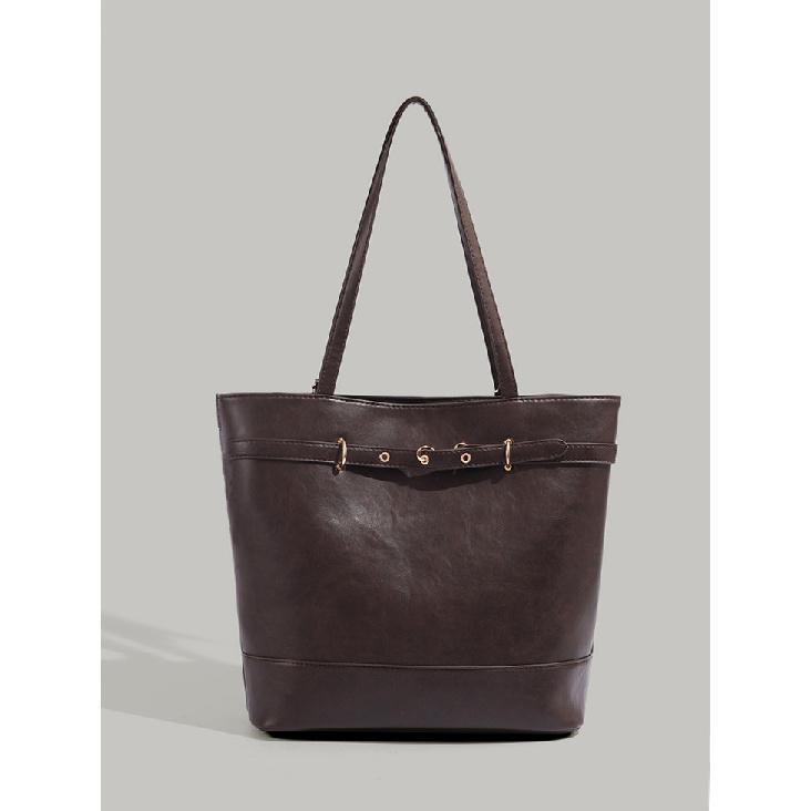 

Vintage Large Capacity Backpack for Women 2024 New Autumn Winter High-end Fashion Niche Tote Bag Versatile Shoulder Bag Coffee Color