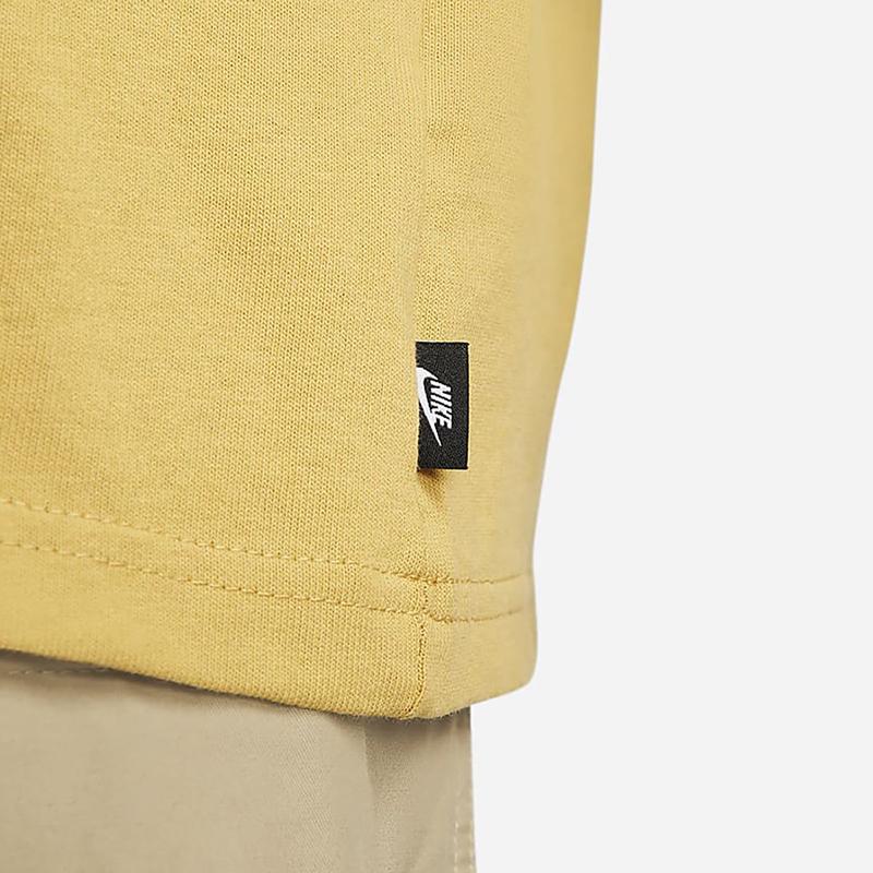 Nike Sportswear Premium Essentials Logo T-Shirt Men Tops Yellow DO7393-725