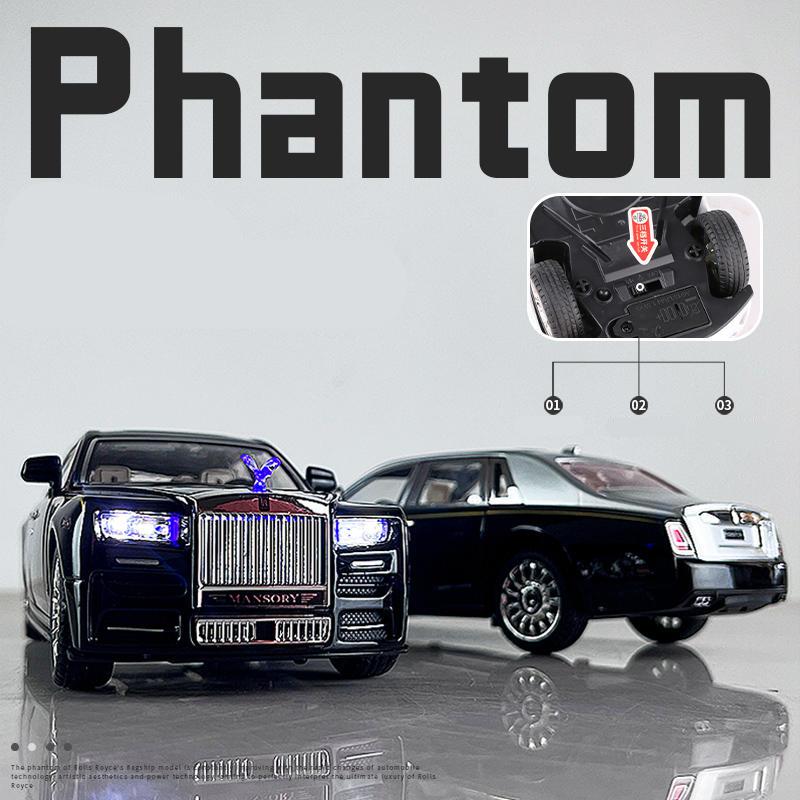 1/22 Rolls Royce Phantom Alloy Luxy Car Model Diecasts & Toy Vehicles Metal Car Model Simulation Sound and Light Childrens Gifts