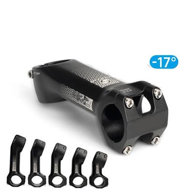 Bicycle Stem Negative 17-Degree Angle Aluminum Forged Ultra-Lightweight Durable Secure Fit for Mountain Bikes and Road Racing