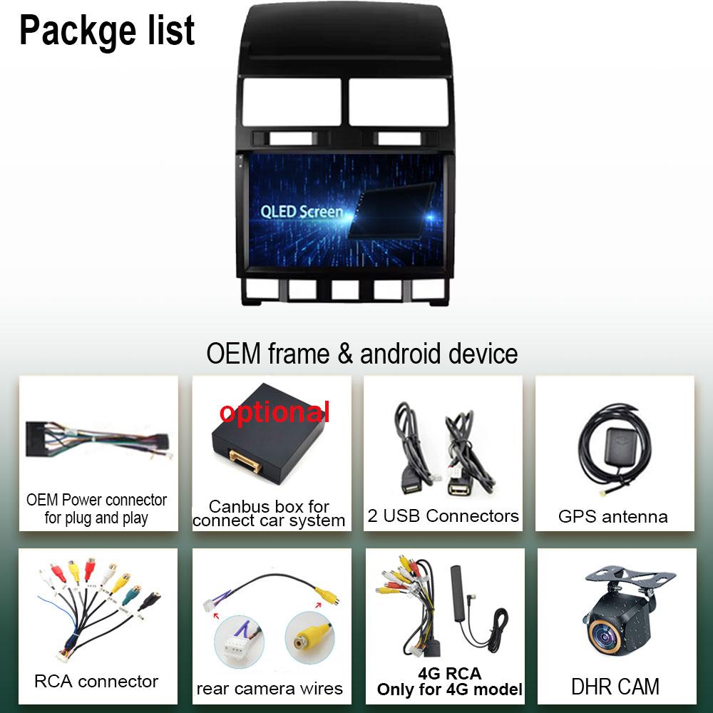 For Volkswagen Touareg GP 2002 - 2010 Android 14 Video Gps WIFI Multimedia Car Minitor DSP Navigation 5G NO 2DIN DVD Carplay