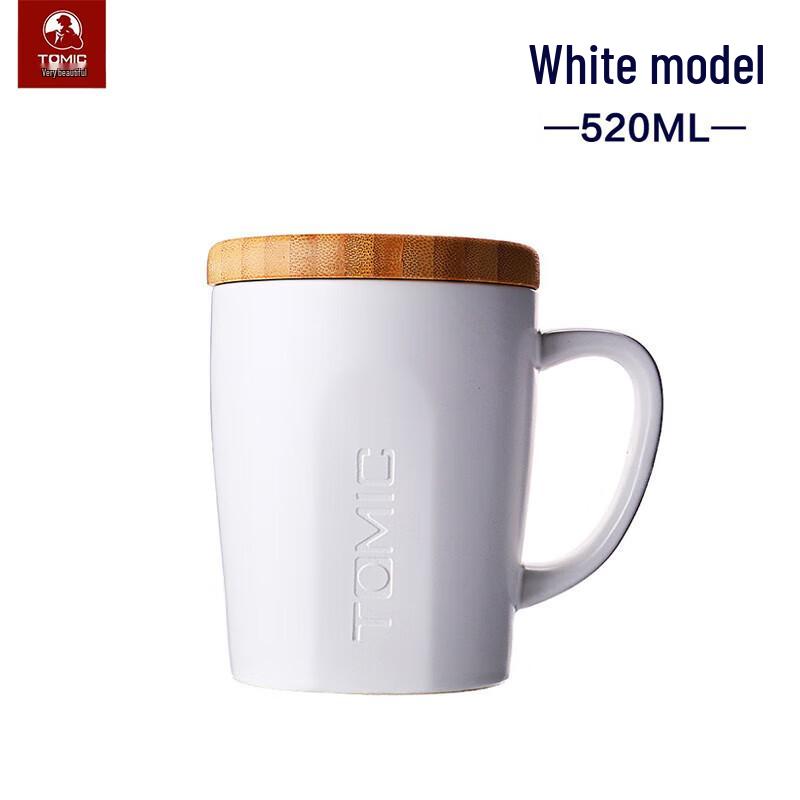 TOMIC Ceramic Breakfast Mug with Lid