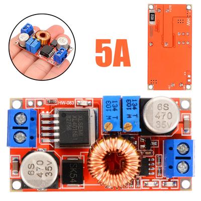 Effizientes, einstellbares 5-A-DC-DC-Buck-Modul, Konstantstrom-Spannungsregler, Abwärtswandler, Buck-Ladeplatine, 5 V, 12 V, 24 V