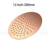 Brushed Rose Gold Rain shower head stainless steel Ultrathin water pressurize shower head in rose gold, Grey, brushed gold
