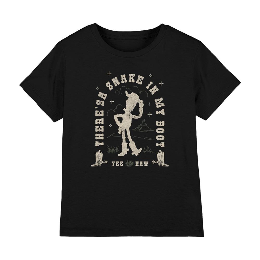 Toy Story 5 Childrens/Kids ThereÂ´s A Snake In My Boot Woody T-Shirt