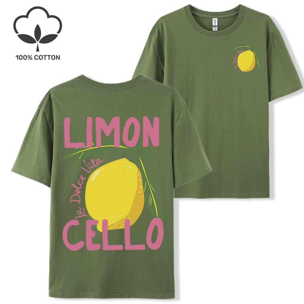 Creative Lemon Fruit Cello Pattern T Shirt Women Summer Comfortable Tops Soft T-Shirts Cotton All-Match Female Short Sleeve
