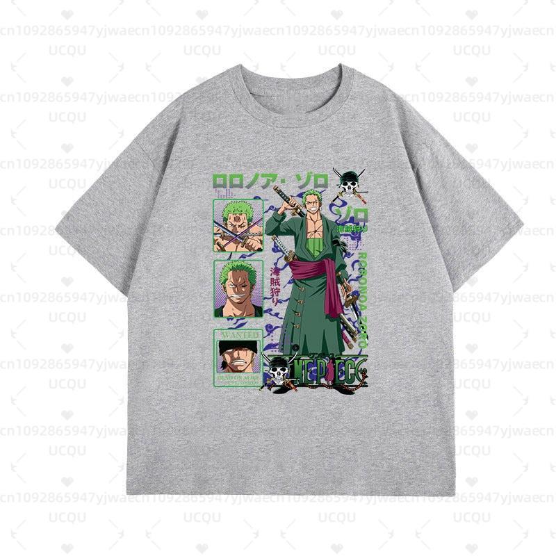 2026 New One Piece Zoro Anime Football Jersey Summer Plus Size Men's Women's Cosplay Short Sleeve T-shirt Tops