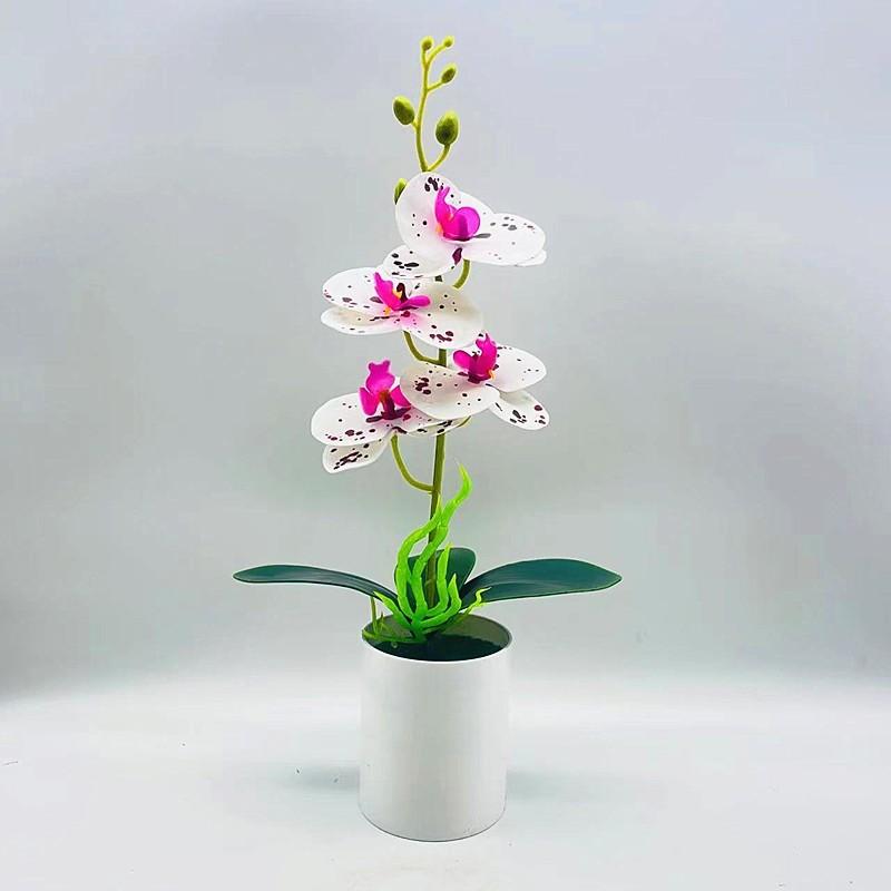 Artificial Plastic Phalaenopsis Flower Bonsai For Event Decoration Home Styling