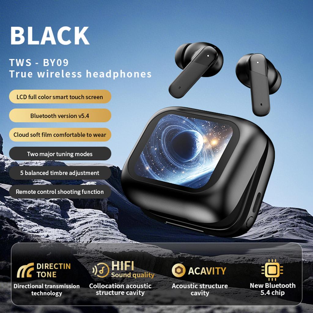 Full Color TouchScreen ANC Noise Canceling Headphones 134 Language Translation Headphones In-Ear Wireless Bluetooth Noise Canceling Headphones