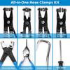9pcs Wire Long Reach Hose Clamp Pliers Set Motorcycle Repair Fuel Oil Water Hose,Hose Clamp Pliers for Fuel Oil & Water Hoses