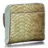 [VOICE] Align align Italy Made by Atema cowhide Anaconda Diamantina ladies BOX type coin purse bi-fold wallet Elegant Na python Embossed Increased
