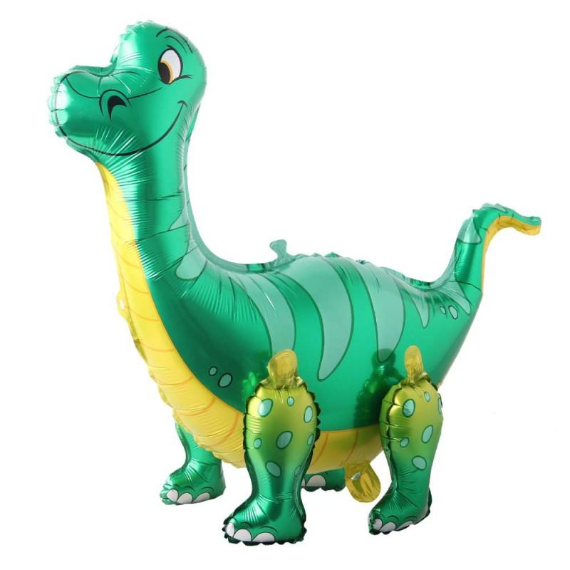 3D-Dinosaurier-Luftballons aus Folie, stehend, grüner Dinosaurier, Tanystropheus-Drache, Geburtstagsdeko, Partyzubehör