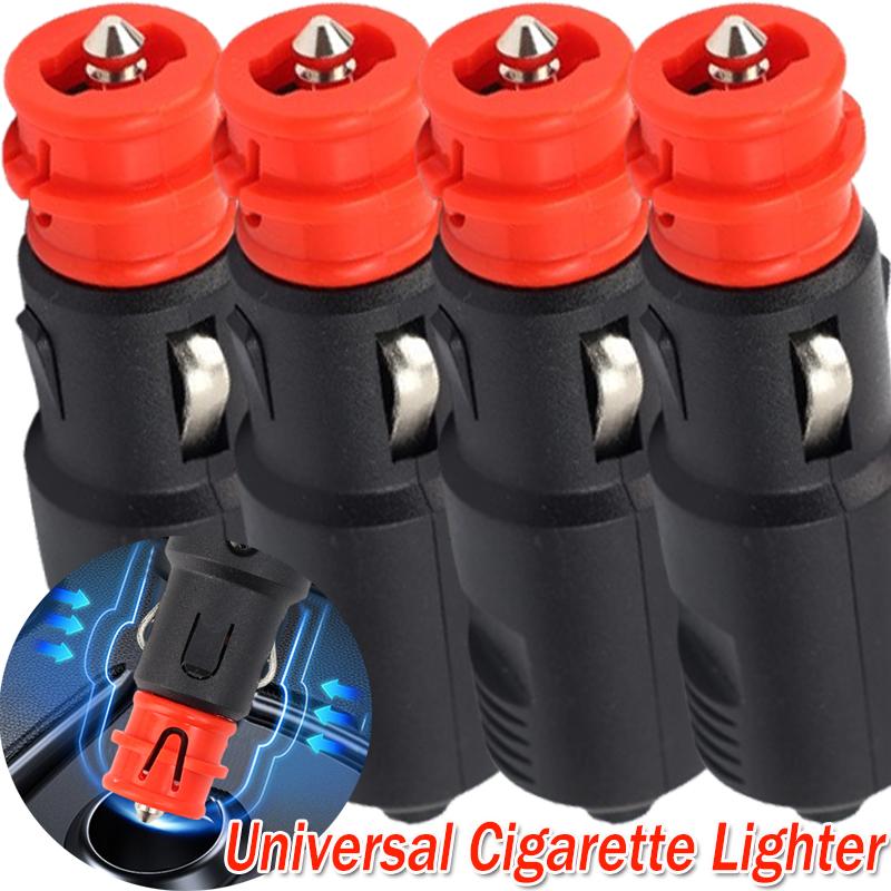 9pcs Universal 12V-24V Car Cigarette Lighter Plug Socket Power Plug Connection Cigaret Socket Adaptor Male Plug Accessories