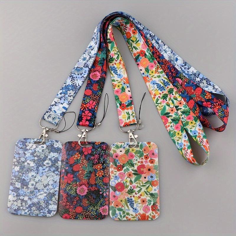 New Fashion Flowers Neck Strap Vintage Lanyard for Key ID Card Gym USB Badge Holder DIY Hang Rope Phone Accessories
