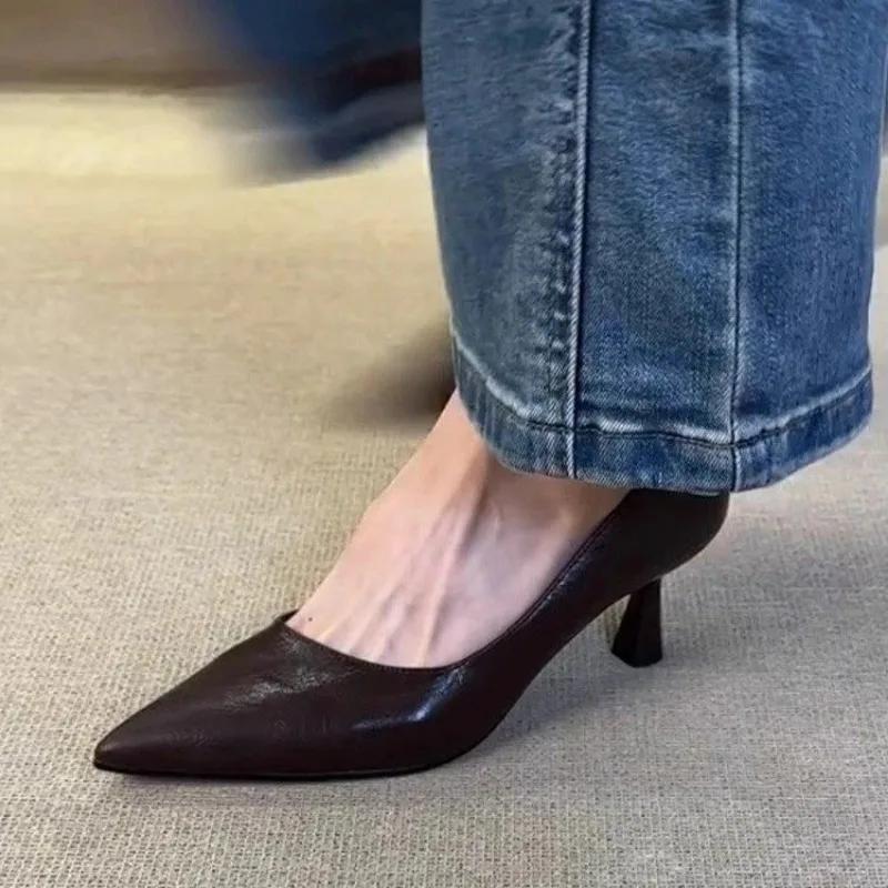 Fashion 2025Sharp Pointed, Shallow Mouth, Low Profile Single Shoes, Comfortable Commuting Single Shoes, Simple