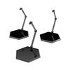 Triple Pack Black Plastic Display Stands for Figures & Models - HEX Type