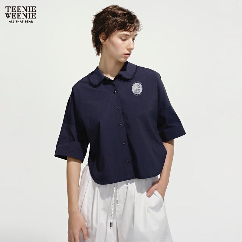 Teenie Weenie Women's Lace-Trim Doll Collar Short-Sleeve Shirt
