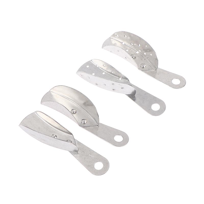 2Pcs Upper And Lower Autoclavable Teeth Tray Teeth Holder Aluminum Alloy Dental Impression Trays Lab Equipment Dentist Tool