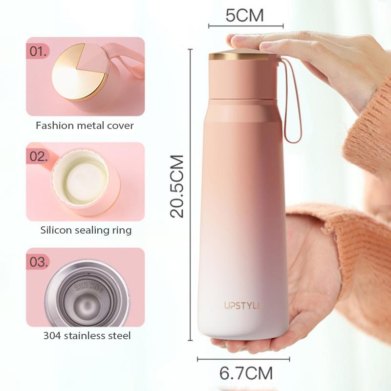 Tumbler Cup Gradient Color 380ml Cold Hot Water Bottle 304 Stainless Steel Thermos Bottles Insulated Coffee Mug Vacuum Flask