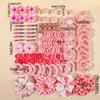 144pcs Hair Accessory Set - Includes Large Fabric Scrunchies & Clips, Perfect for Daily Wear & Gifts, Shower & Makeup Essentials (without Box)