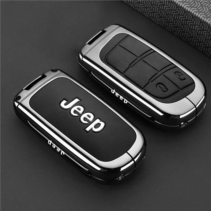 Car Key Case Cover For Jeep Freedom Light Jeep Freedom Warrior Grand Cherokee Commander Keychain Keyless Auto Accessories