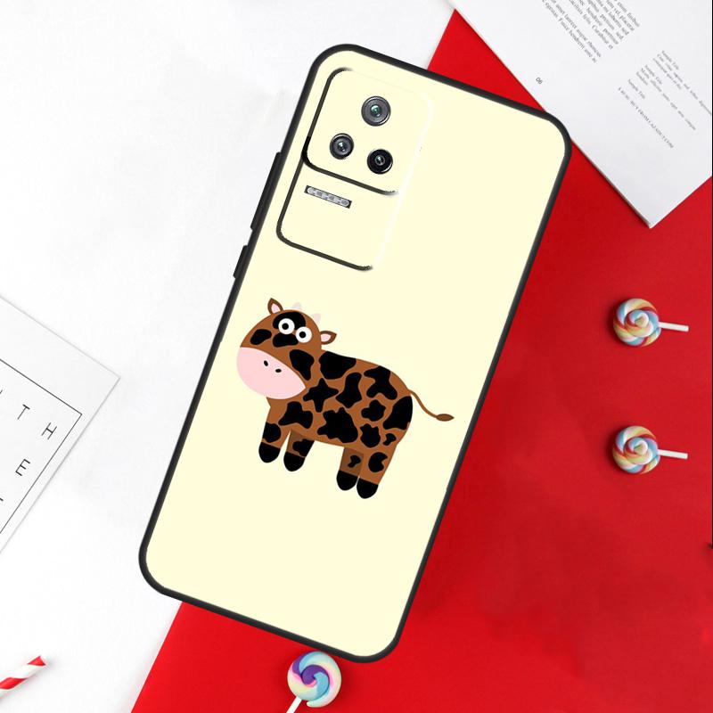 Cartoon Cute Cow Spots Cover For Xiaomi 15 Ultra 13 14 11T 12T 13T 14T Pro POCO X7 Pro X3 X5 X6 M6 F5 F6 Pro Case