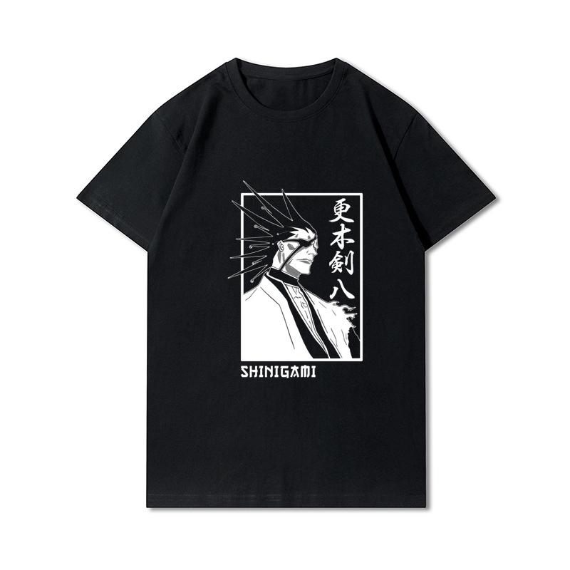 Plus Size BLEACH Kurosaki Ichigo Men T-Shirt Harajuku Cool Hip Hop Cotton T Shirts Casual Funny Tops Tees